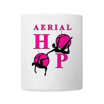 Aerial Hoop Neon Pink Black - Mug - white - Front