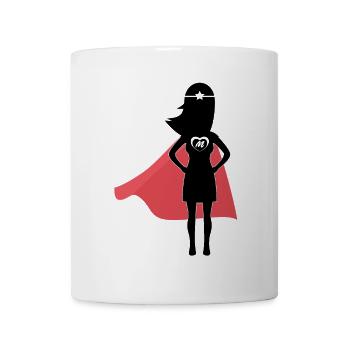 Super Mom Muttertag Mutter Mama Oma Mami Geschenk - Tasse - Weiß - Vorne