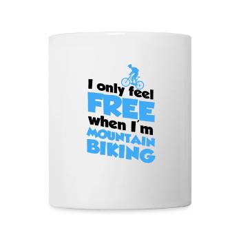 Mountainbike, Biking, Bike, Fahrrad, Fahrradsport - Tasse - Weiß - Vorne