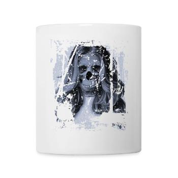 Skull Girl blue - Tasse - Weiß - Vorne