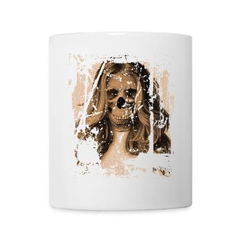Skull Girl orange - Tasse - Weiß - Vorne