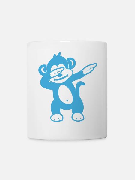 Mascotte du Singe Bleu - Design ludique - Mug blanc - blanc