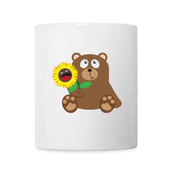 33 bear sunflower - Tasse - Weiß - Vorne