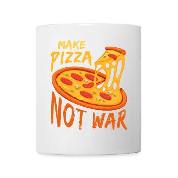 Pizza War Fast Food Gift Peace Love Food - Mug - white - Front