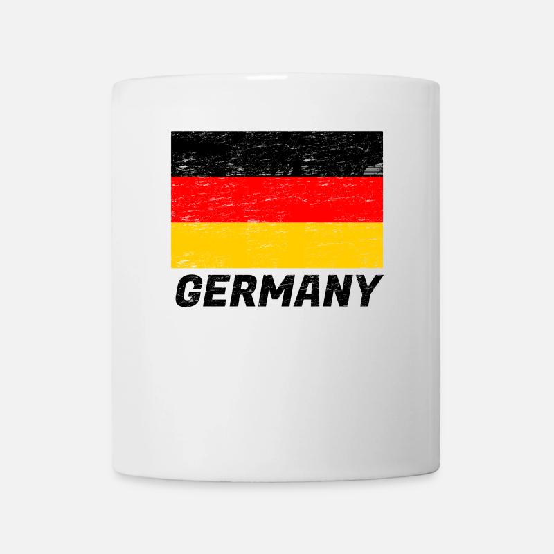 Deutschlandflagge - Tasse - Weiß