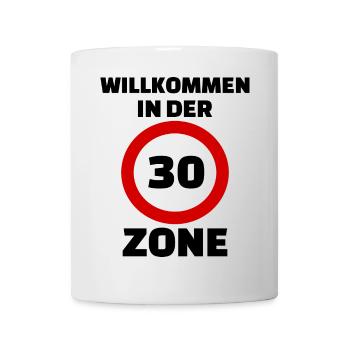 Bienvenue à l'anniversaire de la zone des 30 ' - Mug blanc - blanc - Devant