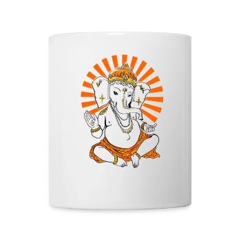 budda elefant Ganesha Yoga om Gott Namaste indien - Tasse - Weiß - Vorne