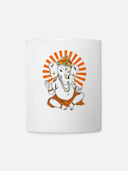 budda elefant Ganesha Yoga om Gott Namaste indien - Tasse - Weiß