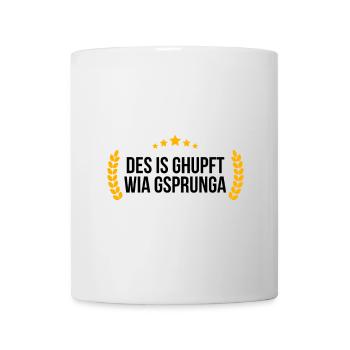 Wiesn Tracht Volksfest saufen Maß Bier - Tasse - Weiß - Vorne