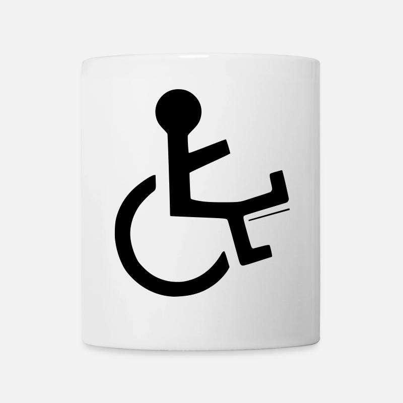 Wheelchair user with broken leg # - Mug - white