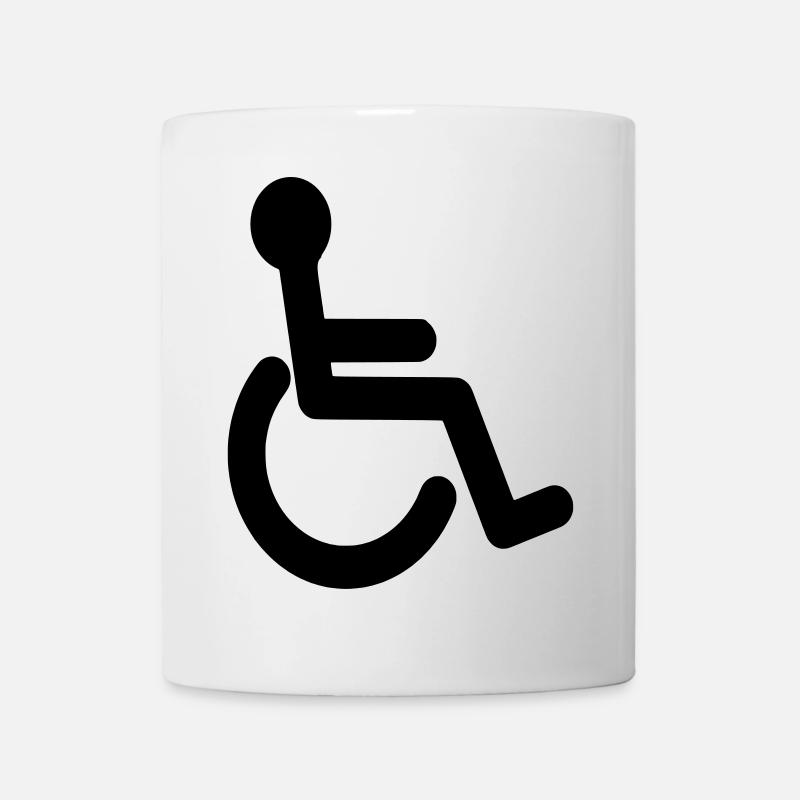 Grundlegendes Rollstuhlsymbol # - Tasse - Weiß