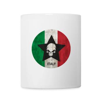Italien Stern mit Totenkopf im Retro Geschenk - Tasse - Weiß - Vorne