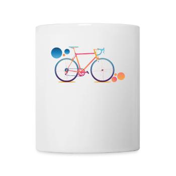 Colorful bicycle birthday present - Mug - white - Front