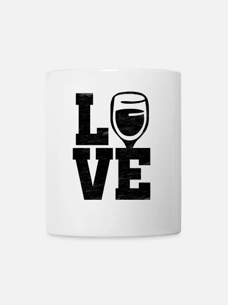 Love Wine - Tasse - Weiß