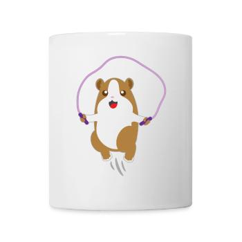 Kids hamster animal shirt rope jumping hamster - Mug - white - Front