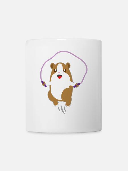 Kids hamster animal shirt rope jumping hamster - Mug - white