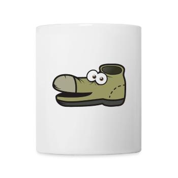 Kindershirt Schuhshirt Kindermotiv alter Schuh - Tasse - Weiß - Vorne