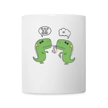 Cadeau de licorne drôle de dinosaure - Mug blanc - blanc - Devant