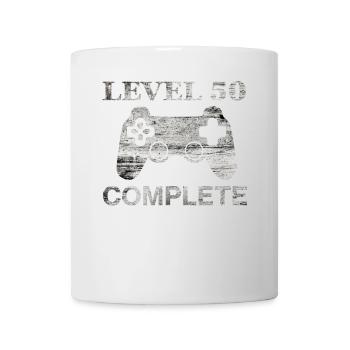 50 years - 50th birthday Level 50 Complete Shirt - Mug - white - Front