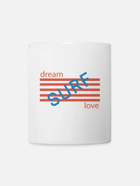 Dream Love Retro Stripes - Mug - white