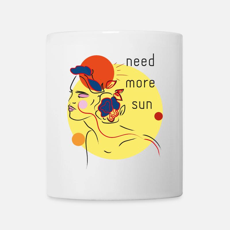 sommer sonne - Tasse - Weiß