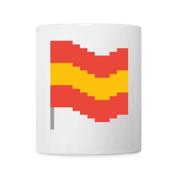 Spanien Flagge Pixel Art - Tasse - Weiß - Vorne