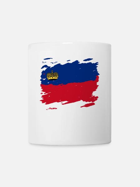 Liechtenstein Flagge - Tasse - Weiß