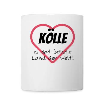Köln Kölle is das jeilste Land der Welt - Tasse - Weiß - Vorne
