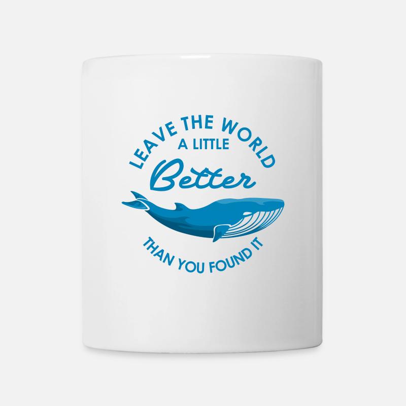 Baleines protection des animaux - Mug blanc - blanc