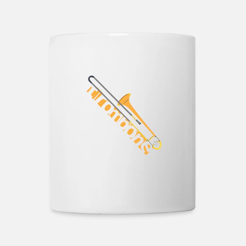 Posaune Musikinstrument - Tasse - Weiß