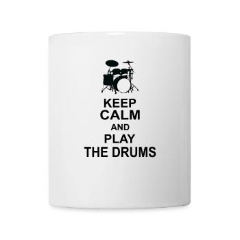 Restez calme et jouez de la batterie - Mug blanc - blanc - Devant