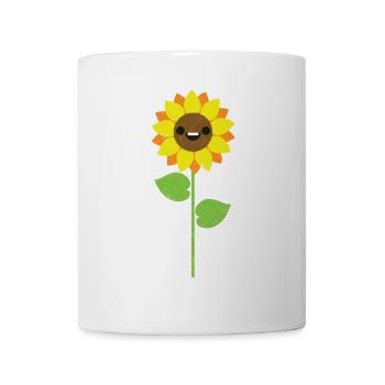 Sonnenblume Geschenk Blume Comic Kind Mädchen - Tasse - Weiß - Vorne