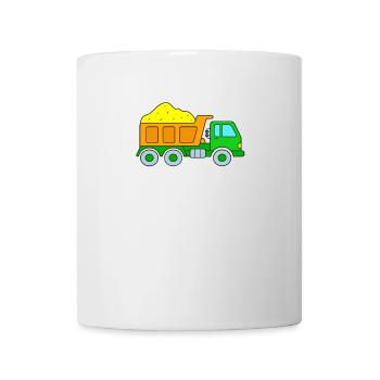 Kipplaster - Kipper Baustelle - Tasse - Weiß - Vorne