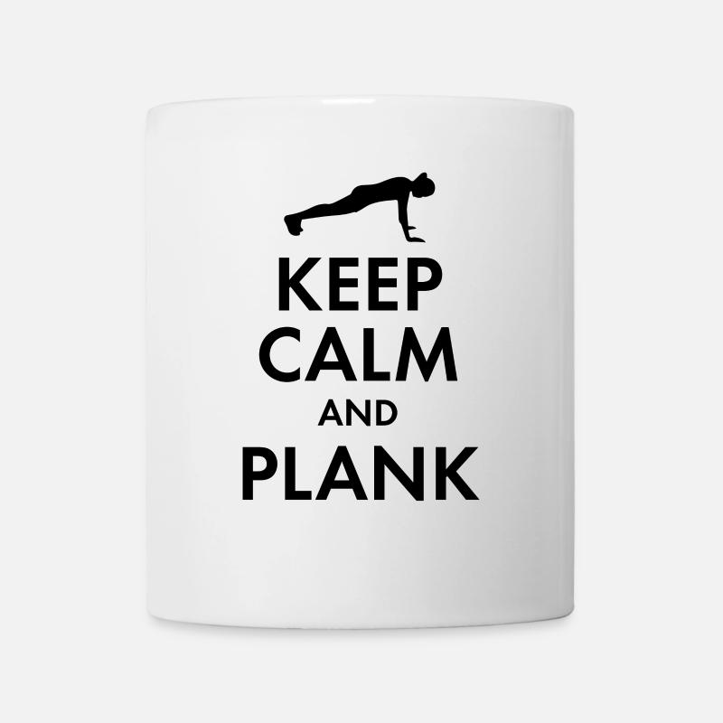 KEEP CALM AND PLANK - Mug blanc - blanc