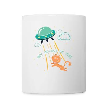 Ufo alien cat abduction - Mug - white - Front