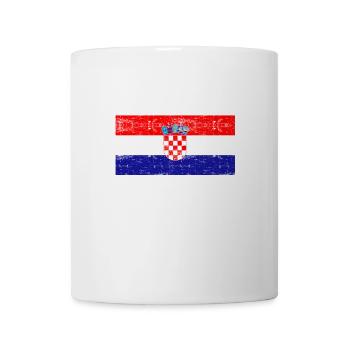 Hrvatska Fussball Distressed - Tasse - Weiß - Vorne