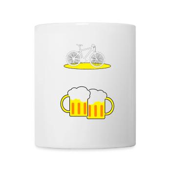 I love bicycles and beer - Mug - white - Front
