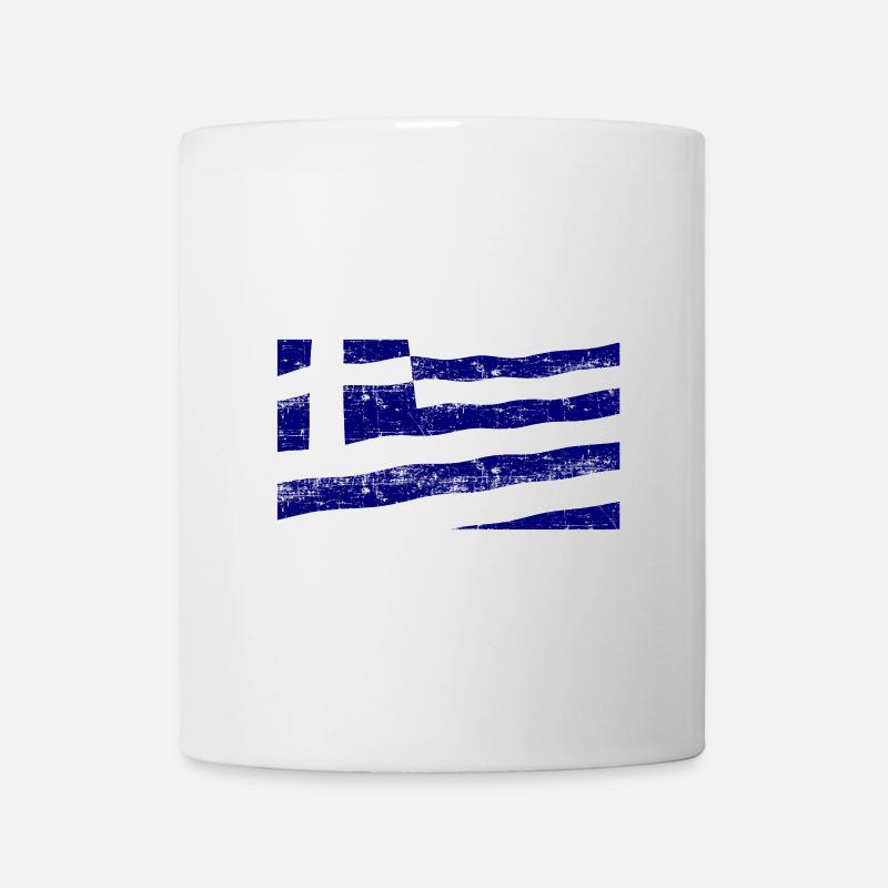 Griechische Flagge Ellas - Tasse - Weiß