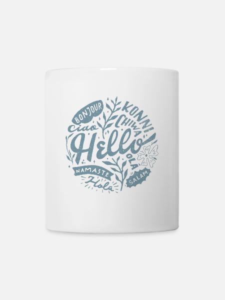 Hallo Meersprachig - Tasse - Weiß