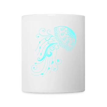 Qualle Meerestier Neon fisch Strand - Tasse - Weiß - Vorne