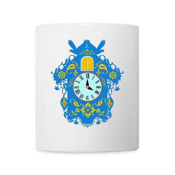Blue cuckoo clock - Mug - white - Front