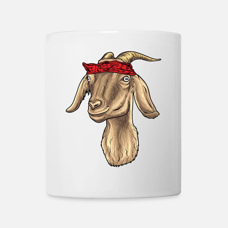 Chèvre avec Bandana - Mug blanc - blanc