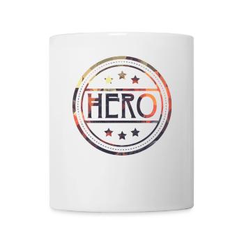 Super powers hero gift stamp saying party - Mug - white - Front