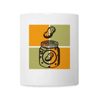 Beurre d'arachide Pop Art - Mug blanc - blanc - Devant