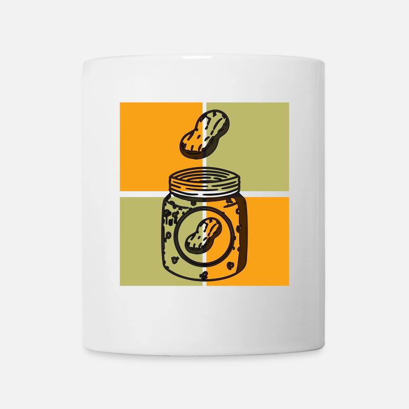 Pop Art Erdnussbutter - Tasse - Weiß