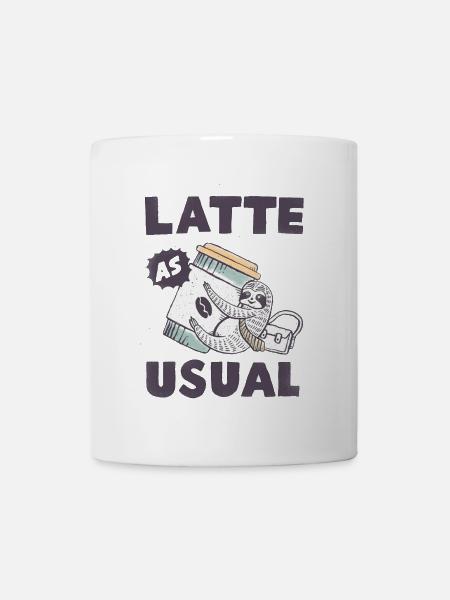 Latte as Usual - Tasse - Weiß