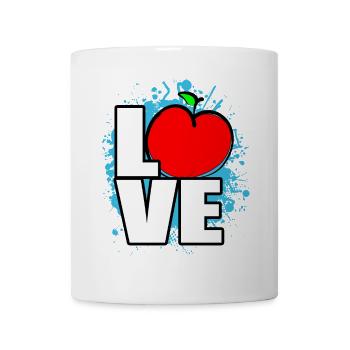 LOVE Apfel - Tasse - Weiß - Vorne