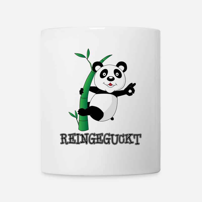 Reingeguckt Panda süßer Panda Bär - Tasse - Weiß