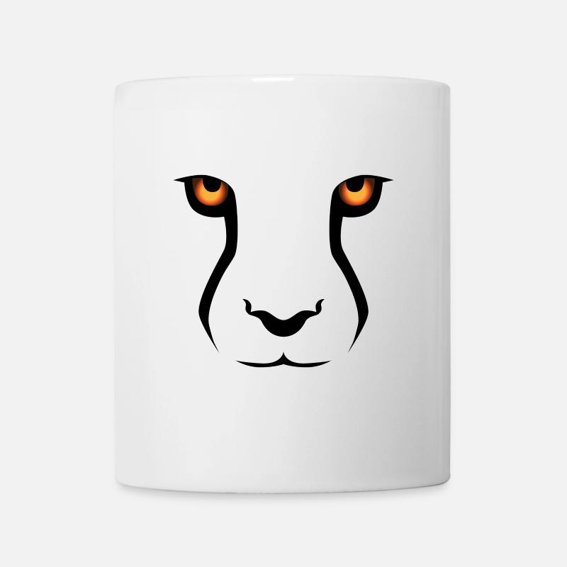 Gepard, Löwe und Leopard Motiv - Tasse - Weiß
