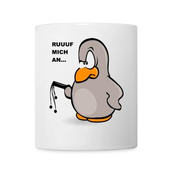 Ruf mich an Pinguin Peitsche Geschenkidee Für Sie - Tasse - Weiß - Vorne